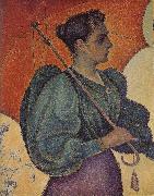 Paul Signac The fem hold gingham oil painting on canvas